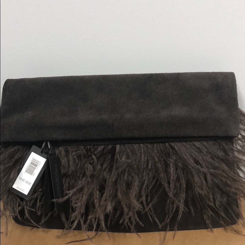 Banana Republic Chocolate Brown Suede Clutch